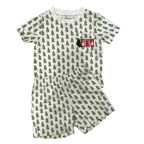 Lila & Hayes Christmas Pajamas Monogramed with “George” - Picture 1 of 5